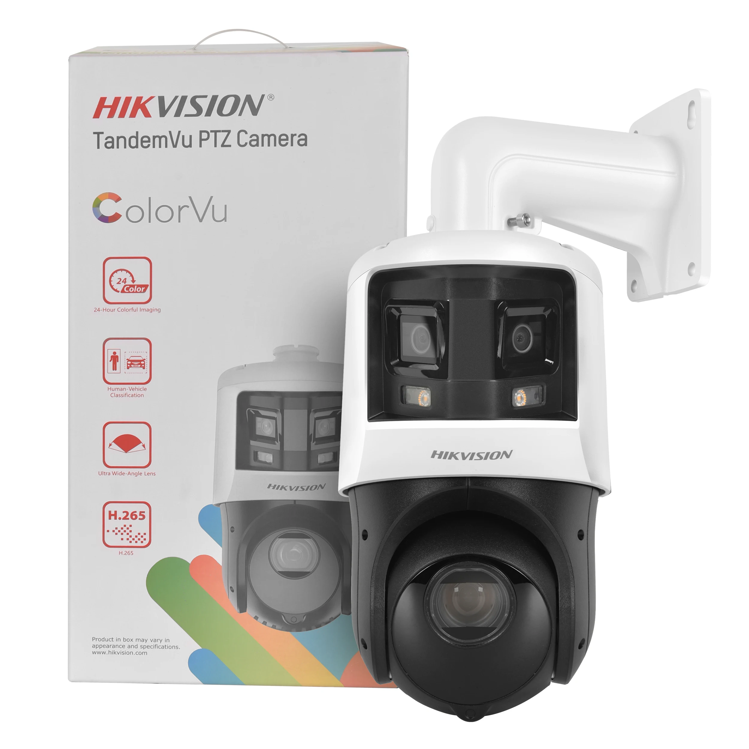 HIKVISION DS-2SE4C425MWG-E/26(F0) TandemVu 6MP 2.8mm F1.0 Bullet 4MP 25X PTZ 30-100M Colorful & IR Panoramic Deep Learning IPC