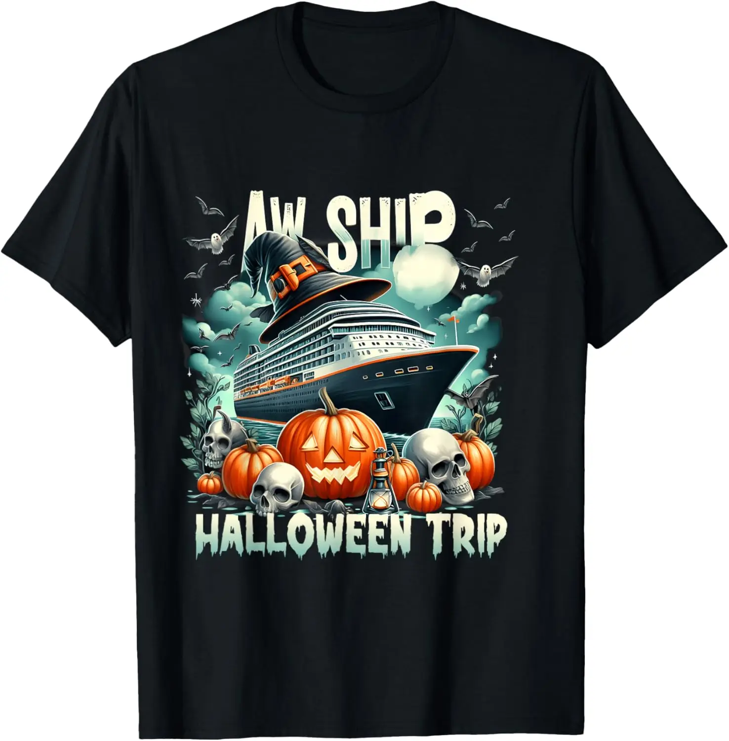 Halloween Cruise Squad Spooky Pumpkin Cruise Happy Halloween T-Shirt