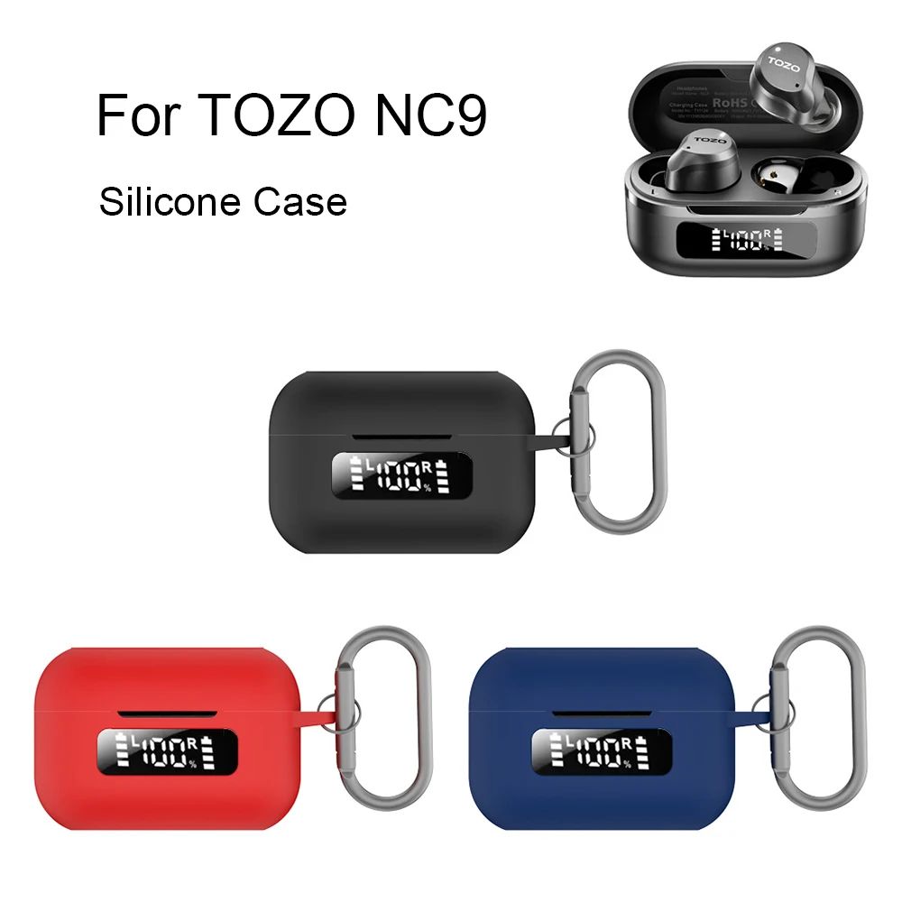 

Suitable for TOZO NC9 Earphone Silicone Protective Case Simple Solid Color Anti Fall Soft Shell