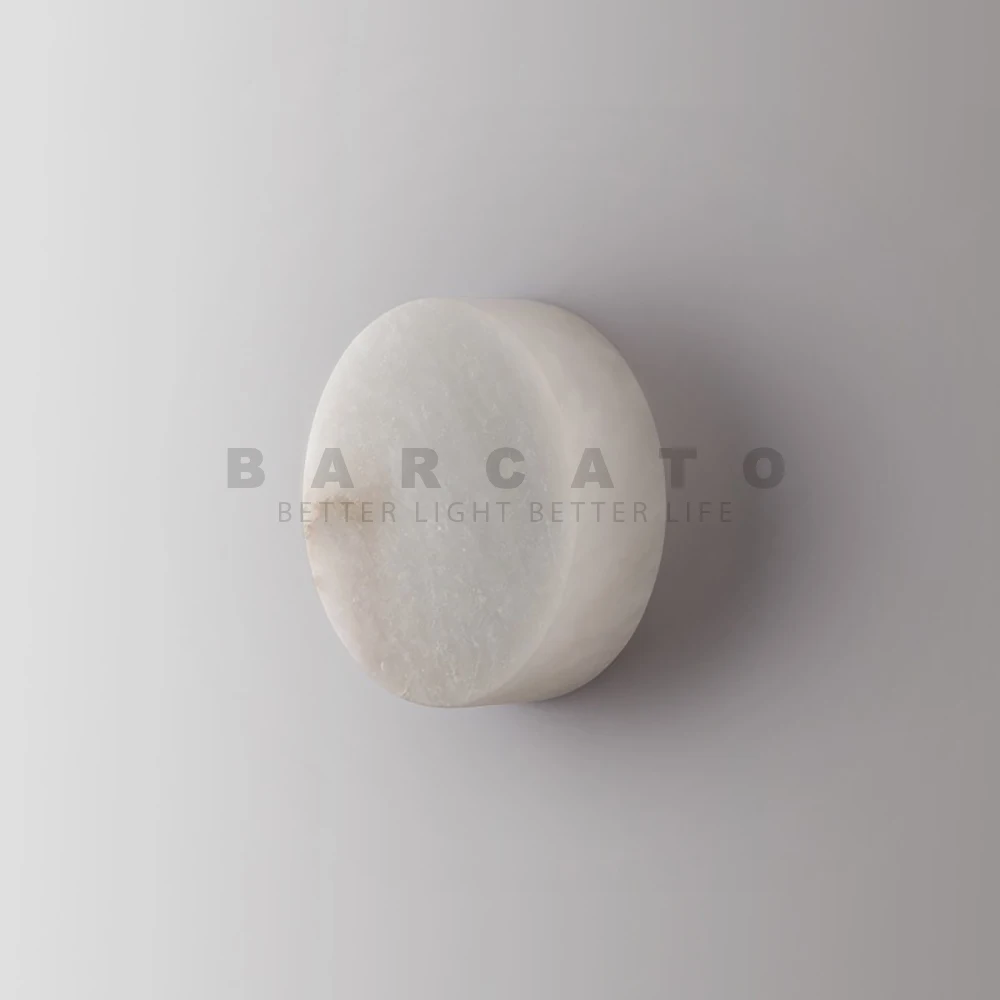 

Natural Marble Wall Lamp Nordic Minimalist Luxury Wall Art Kitchen Bedroom Dining Living Room Home Decor Round LED Wall Lights