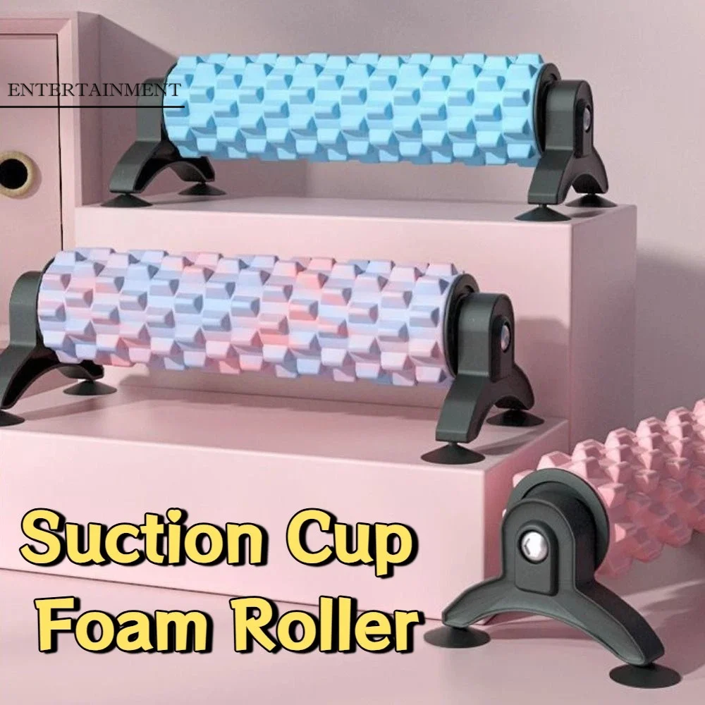 

Non-Slip Suction Cup Foam Roller Large Load Bearing Stable Muscle Relaxation Roller with Stand Multifunctional