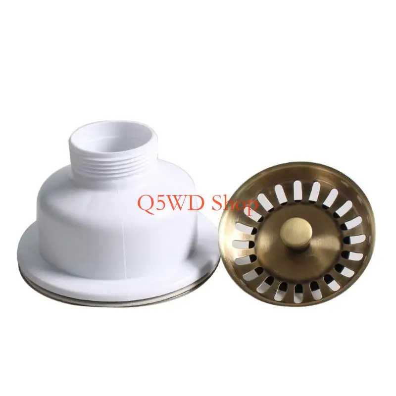 Q5WD Strong Steel European Sink Drain Bathroom Kitchens Retro Designs Corrosion Resistant Smooth Drainages for Household Use