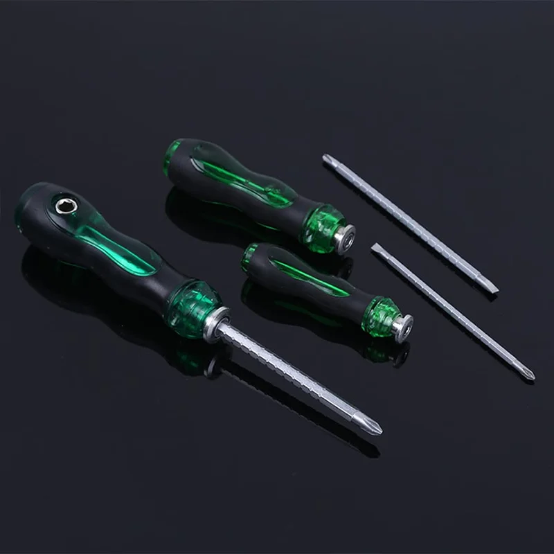 1 Small Dual Purpose Screwdriver, Double Head Screwdriver, Phillips Slotted Short Shank Screwdriver, Maintenance Tool