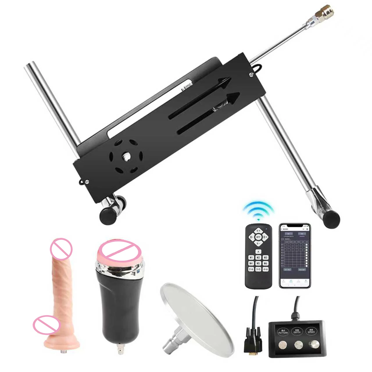 FREDORCH New  Sex Machine, App Control 200W Turbo Gear Power Love machine with Dildo for adults Masturbation,1-15cm strocke sex