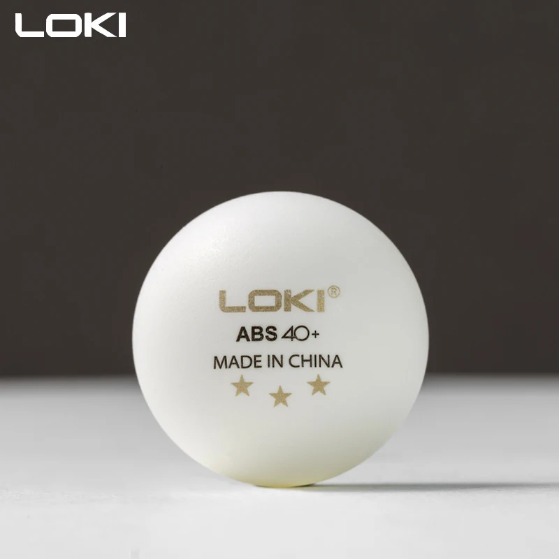 LOKI Official Table Tennis Balls 3 Star 40+ ABS New Material Ping Pong Balls with Seam 20/50/100/200PCS Bubble Column Packing