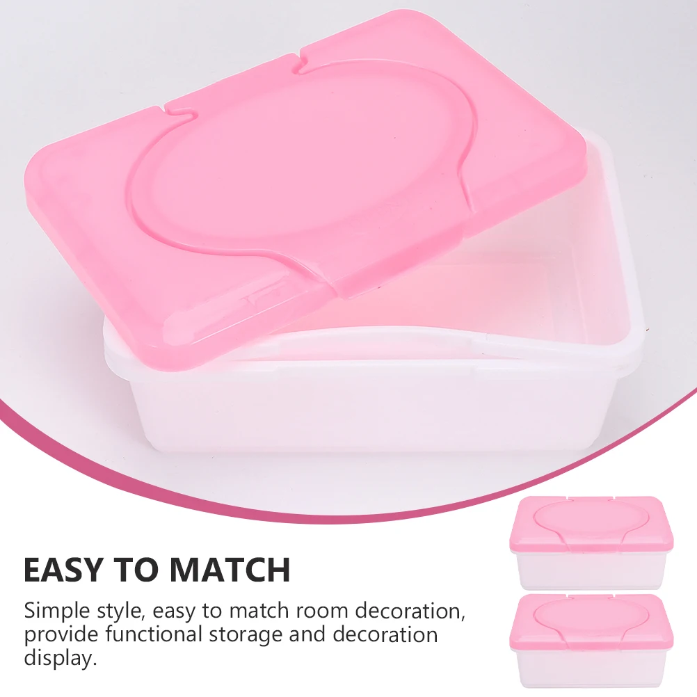 

2pcs Eco friendly Wet Tissue Box Plastic Wear Resistance Moisture Prevention Storage ganizer Napkin Holder Container