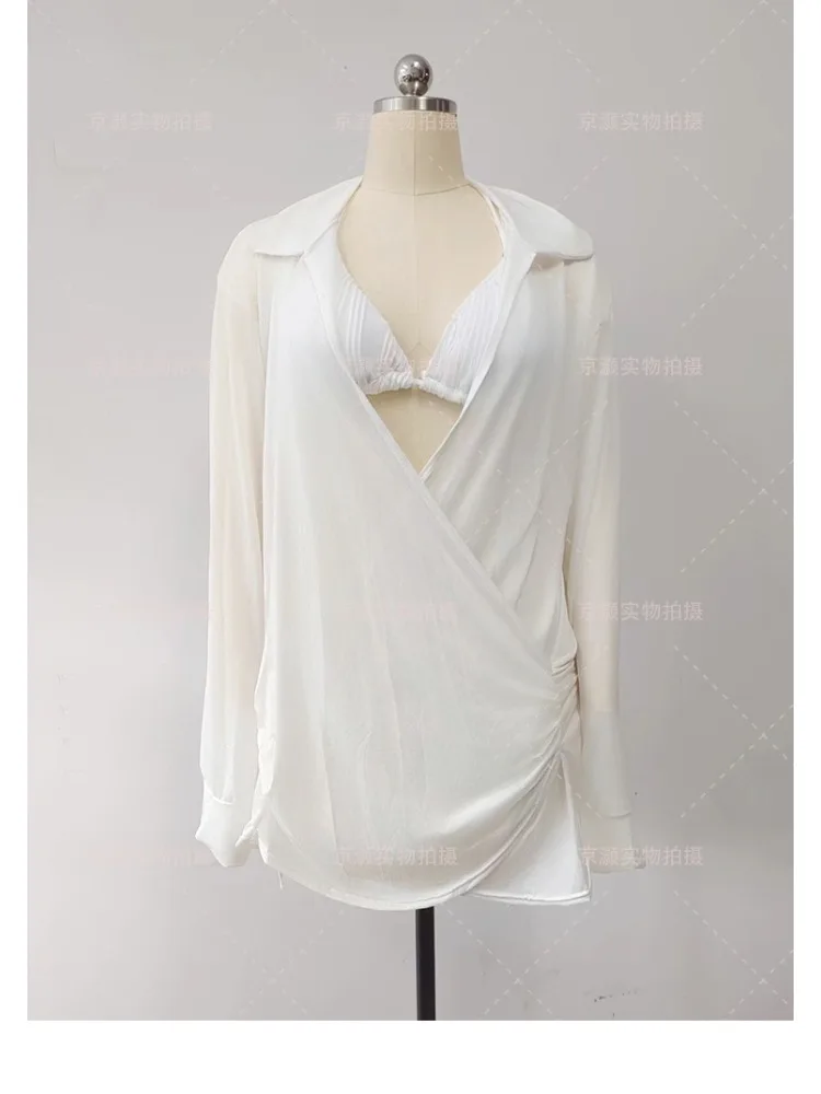 インビーチバケーションビキニシャツドレス水着レディース3点セットスモールブレストサマーホリデーシックビキニスーツ2025新作