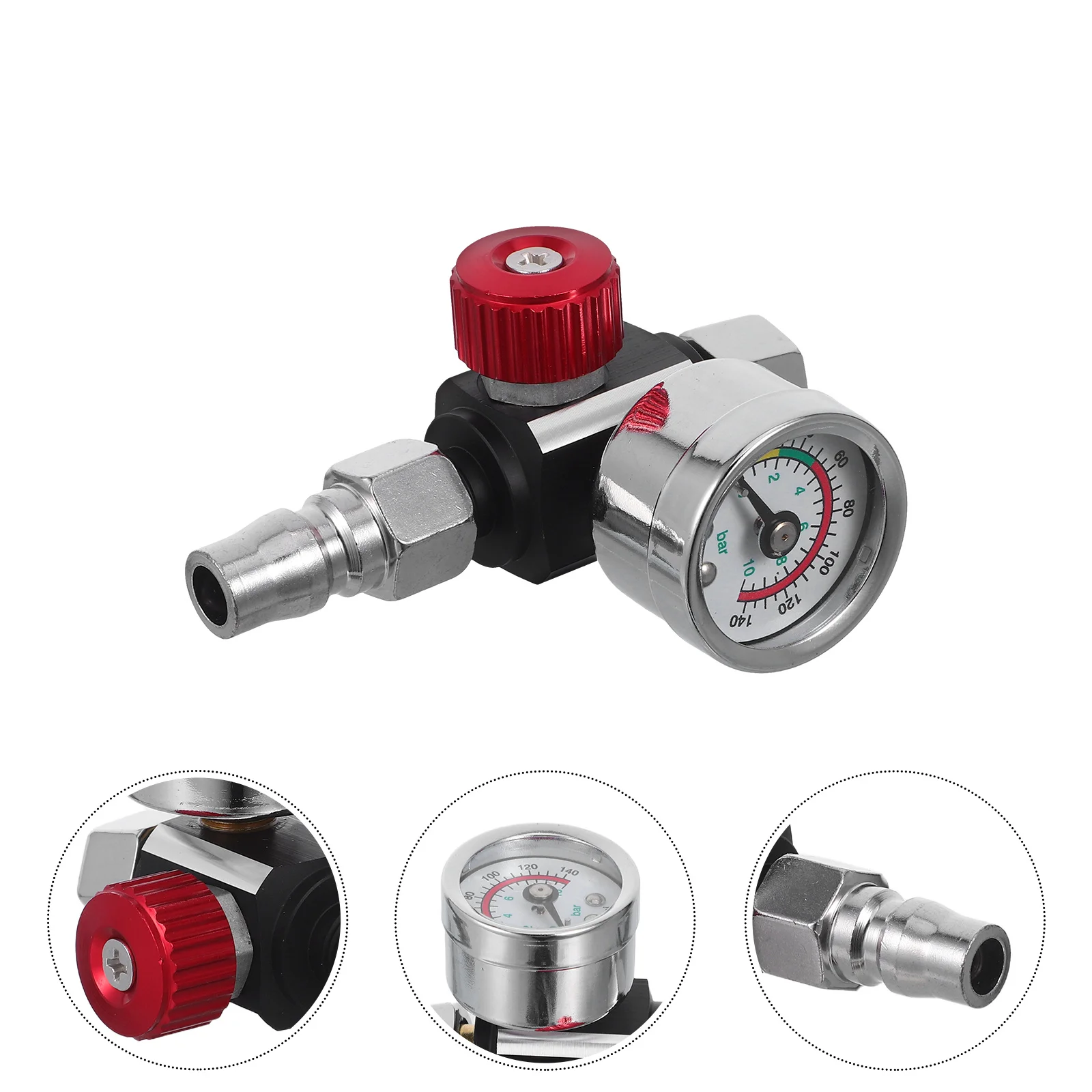 

Air Pressure Regulator G1 4 Thread Paint Sprayer Valve Gauge Precise Adjustment Water Separator Reliable Operation