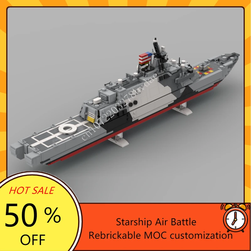 

1090 шт. MOC USS Freedom (LCS-1) камуфляжные пазлы набор военных кораблей в сборе креативные детские головоломки Рождественский подарок игрушки для детей возраста