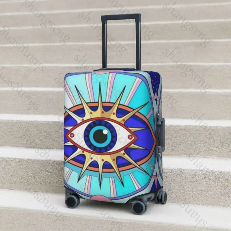Amulet from the Evil Eye Magic Eye Travel suitcase protective case, suitcase cover, elastic washable Luggage cover, 18-32 in