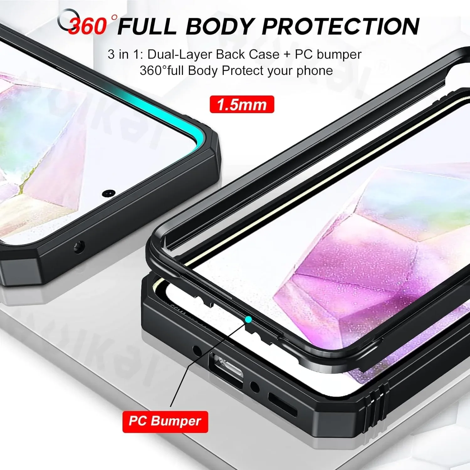 Case For Samsung Galaxy A55 A35 A54 A14 A53 S24 FE S24 Ultra S23 Plus S22 S21 Camera Slide Lens Protective Grade Rugged Covers