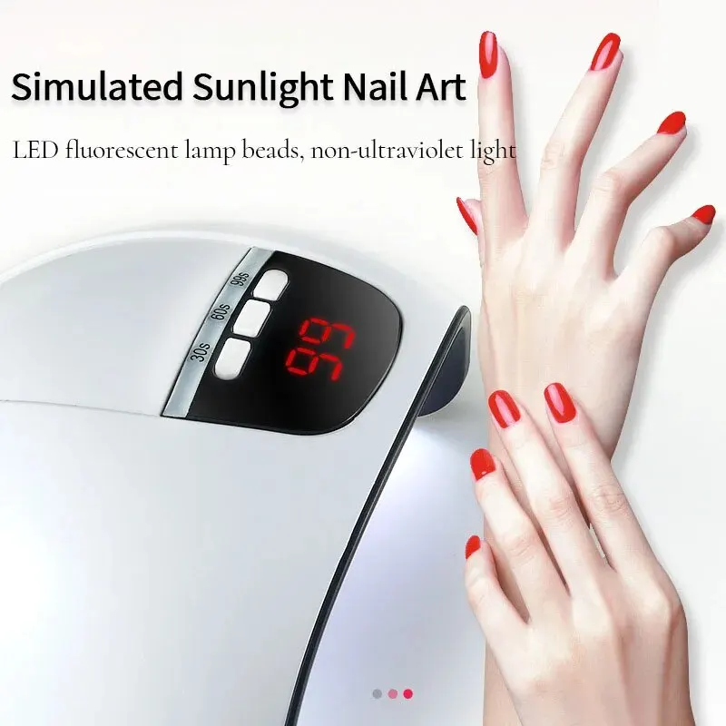Lulaa Gesimuleerde Zonlicht Nagel Droger Uv Led Lamp Professionele Nail Fototherapie Machine Nail Art Salon Apparatuur Tool