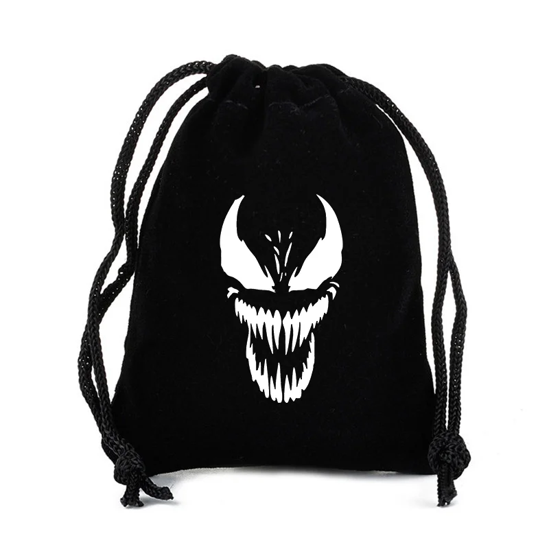 Venom Large Drawstring Bag Backpack Bundle Print Cartoon Character Pattern Pouch Capacity Portable Animated Kids Candy Bags Gift