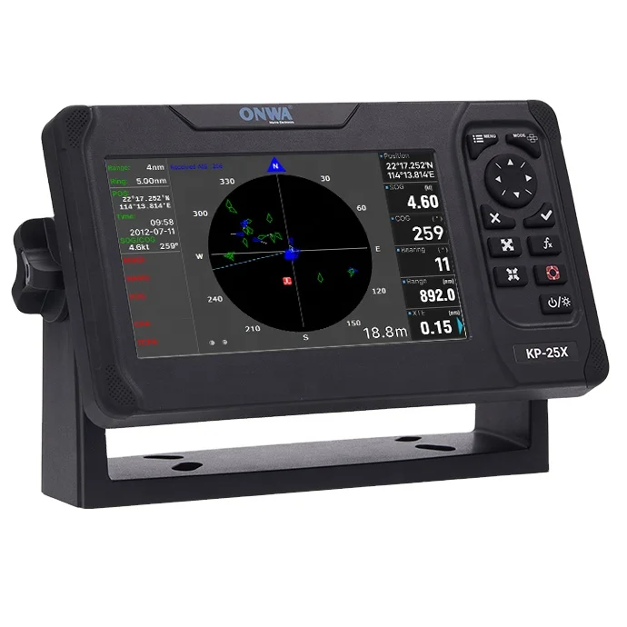 ONWA KP-27X 7-inch GPS Chart Plotter Class B AIS and f ish f inder radar Echo Sounder 5-in-1