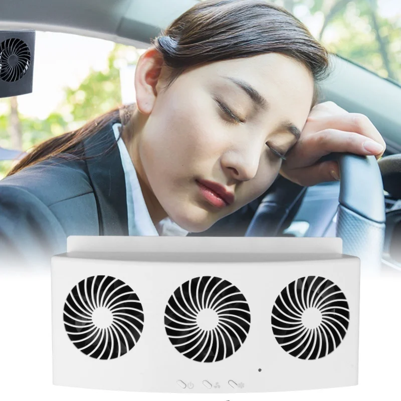 

Car Exhaust Fan 4000 RPM 3 Fans 2 Levels Low Noise Good Heat Dissipation USB Powered Car Radiators Fan For All Cars