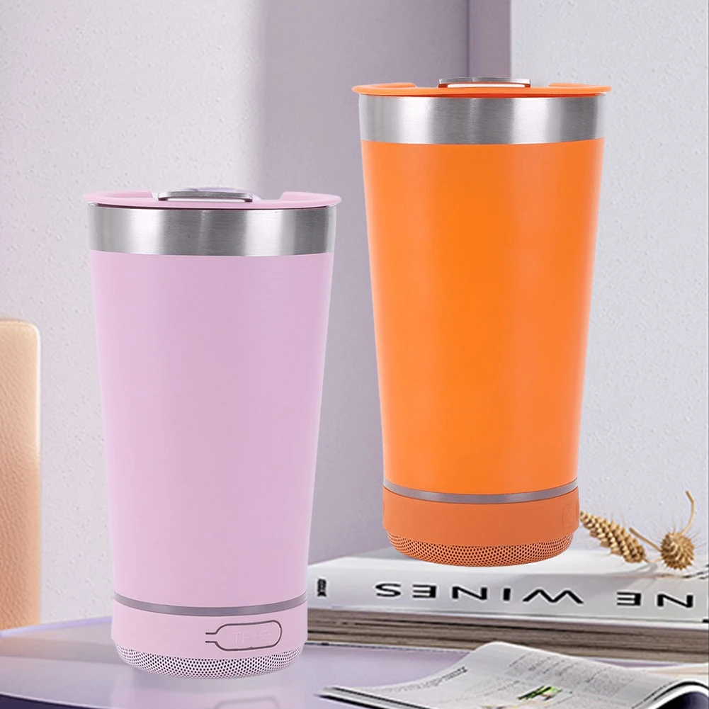 Smart Wireless Music Cup Thermos Cup Stainless Insulated Cup BT Speaker Tumbler Cup Stereo Subwoofer Sound Box Iced Coffee Cup