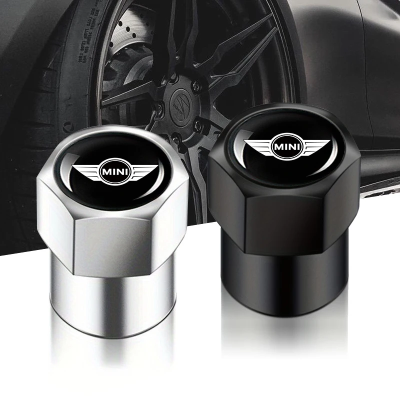 4 Uds vástagos de válvula de neumático de coche tapa de válvula de neumático para MINI One Cooper JCW Countryman Clubman Cabrio Paceman Coupe Roadster Clubvan
