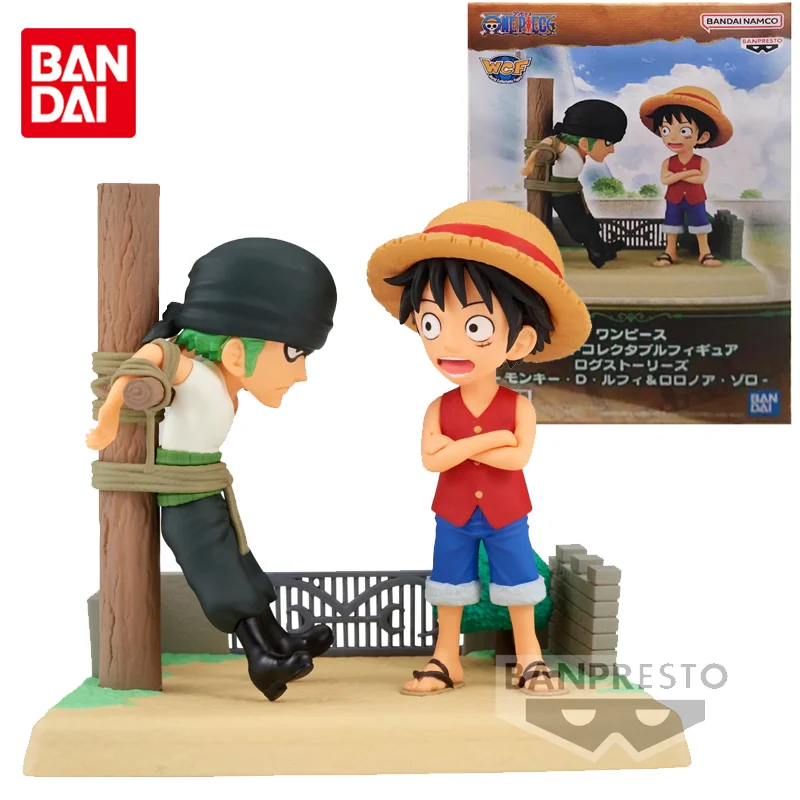 

Bandai Original WCF ONE PIECE Monkey D. Luffy Roronoa Zoro First Sight In Life Anime Action Figure Toys For Boys Girl Kids Gifts