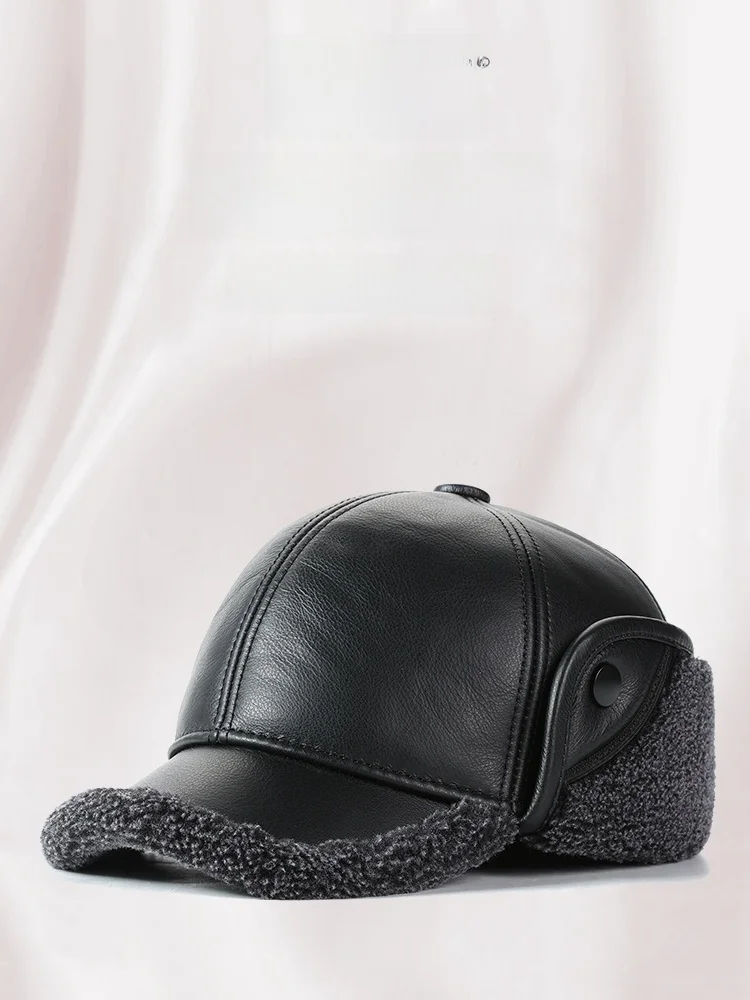 men's-winter-thiened-genuine-leather-cap-warm-windproof-ear-protection-round-top-outdoor-casual-hat-for-ly