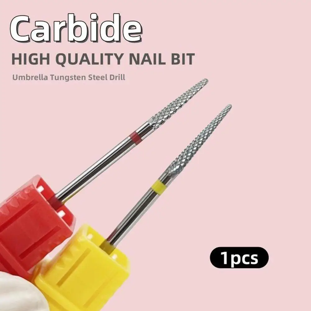 1pcs Safe Carbide Nail Cleaning Drill Bit Cut and Polish Bottom of Nail, Nail Art Electric Drill Machine Files Nail Art Tools