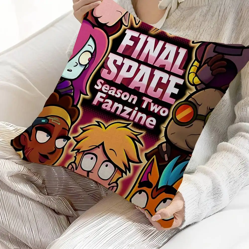 F-Final Space Cartoon Cushion Cover Polyester Sofa Cushions Decorative Throw Pillows Home Decoration Pillowcover