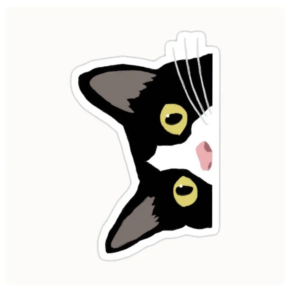 Tuxedo Cat Is Watching You Waterproof Stickers For Decorating Car Windows Motorcycles And Computers.