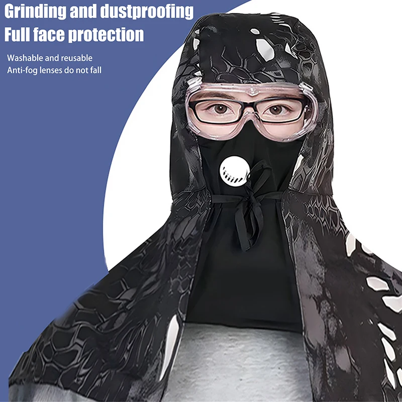 完全保護溶接フードダストキャップ防塵防風ケープ安全ヘルメット屋外安全保護帽子ネックカバー
