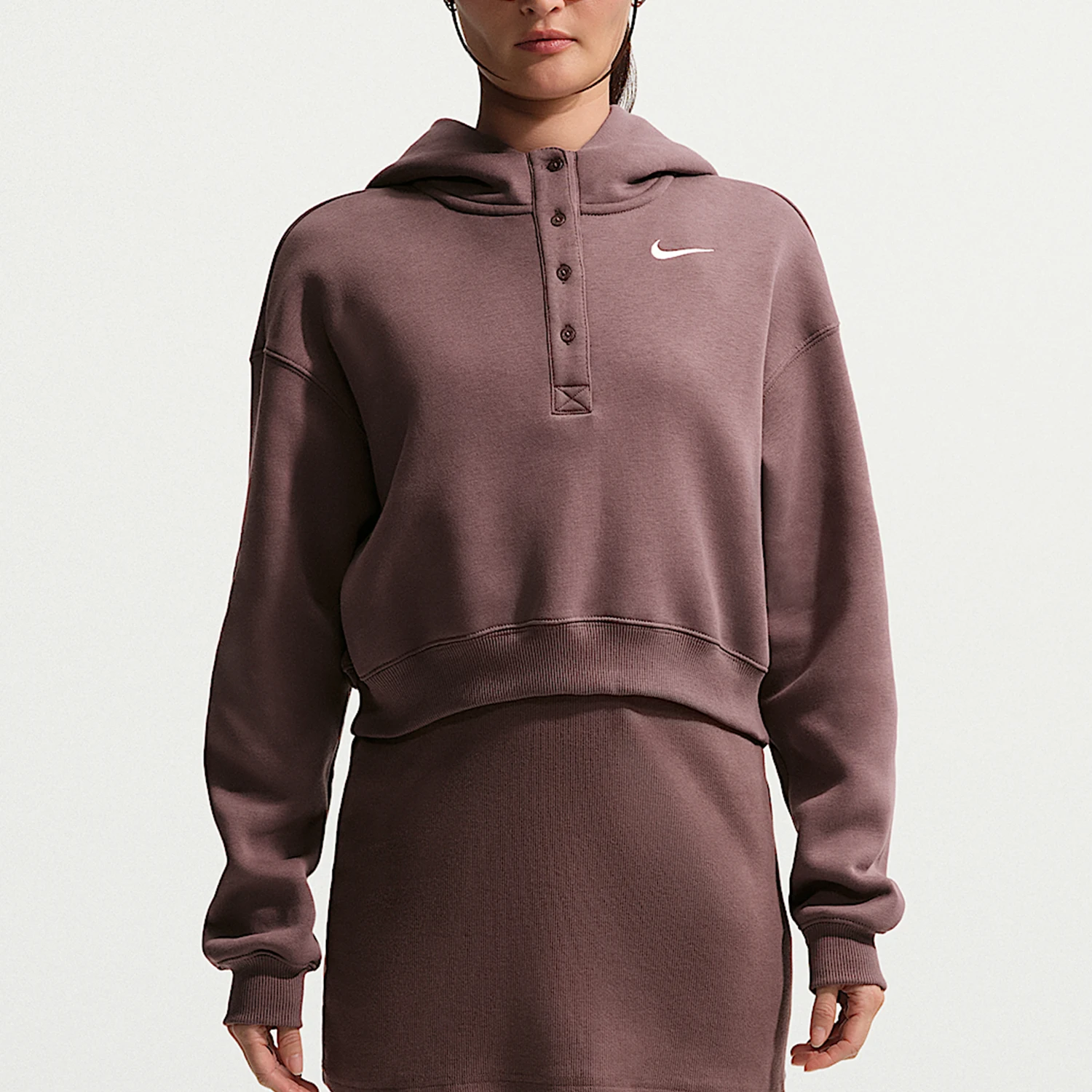 Sudadera corta con capucha Nike Authentic Phoenix Fleece para mujer IF0259-502