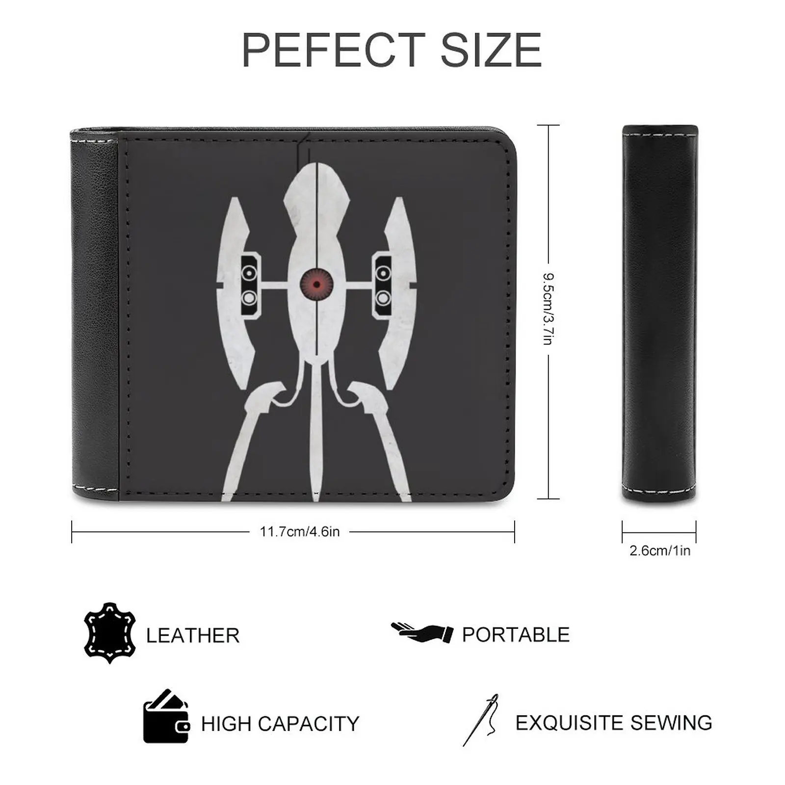 Portal Turret Fashion Credit Card Wallet Leather Wallets Personalized Wallets For Men And Women Portal Portal 2 Turret Video