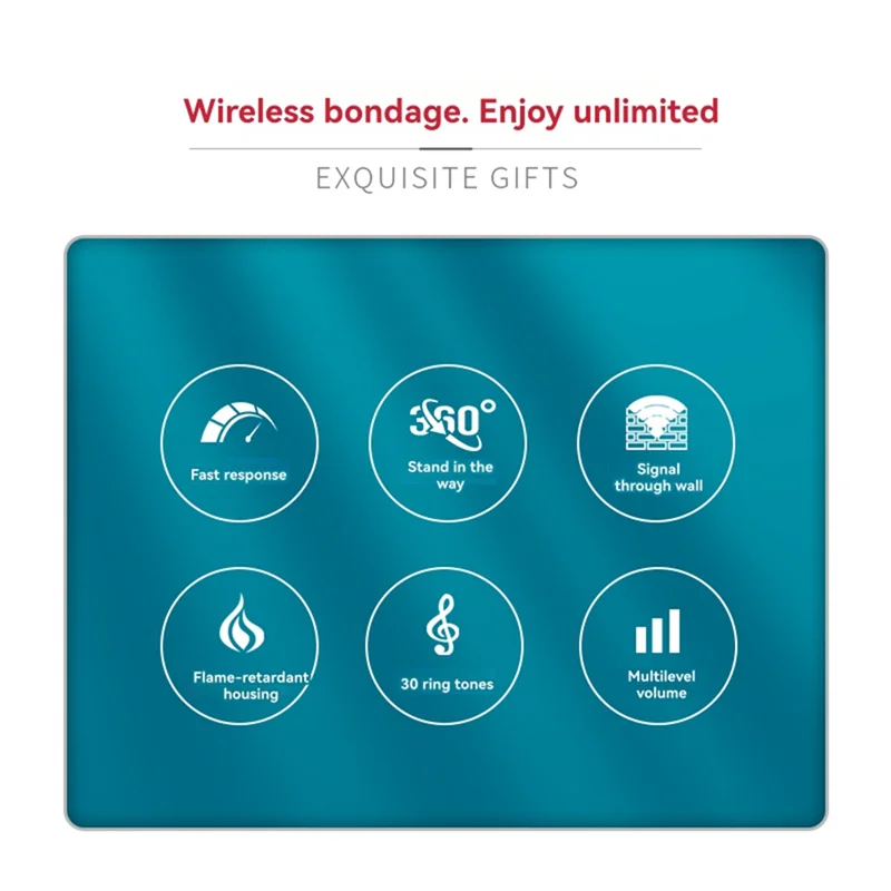 A92Z Wireless Doorbell Smart USB Doorbell Door Night Wireless Doorbell Receiver For Bed Care Call