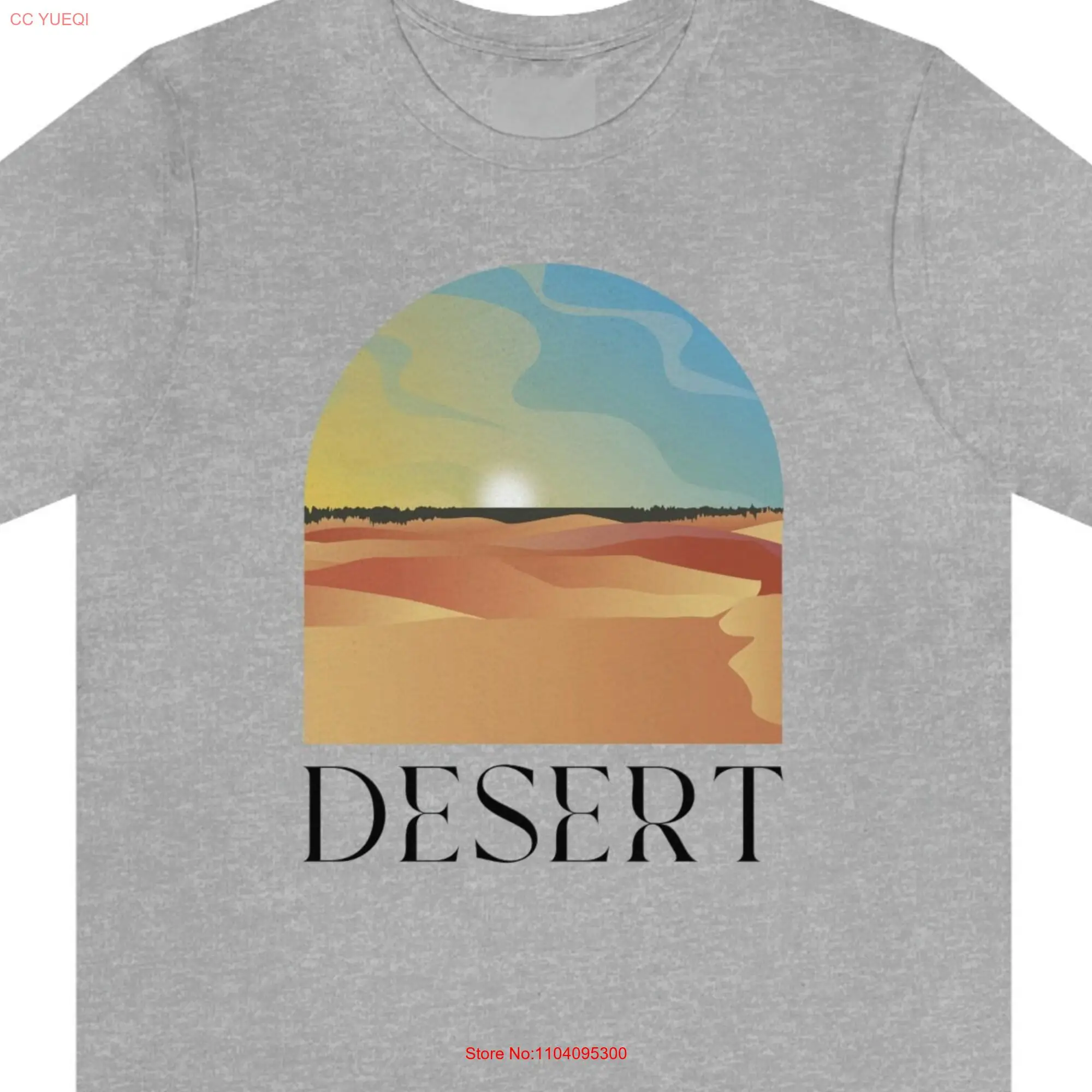 Desert sunset outdoor T Shirt fun fathers gift housewarming mothers day warm weather tee long or short sleeves