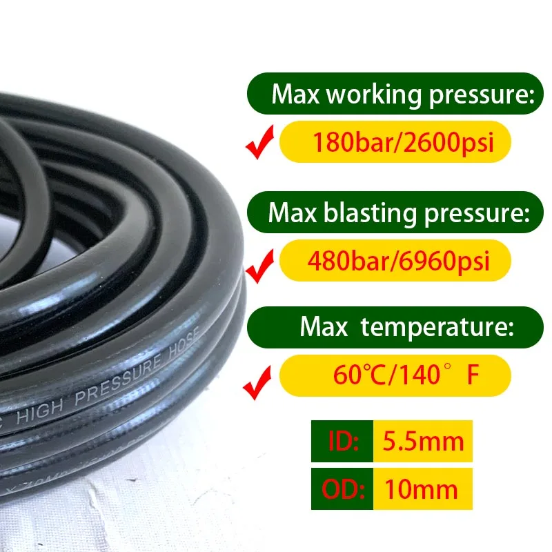 

10/20M High Pressure Washer Sewer Drain Water Cleaning Hose Pipe Jetting Hose Kit For Karcher Huter Elitech AR Blue Clean ﻿