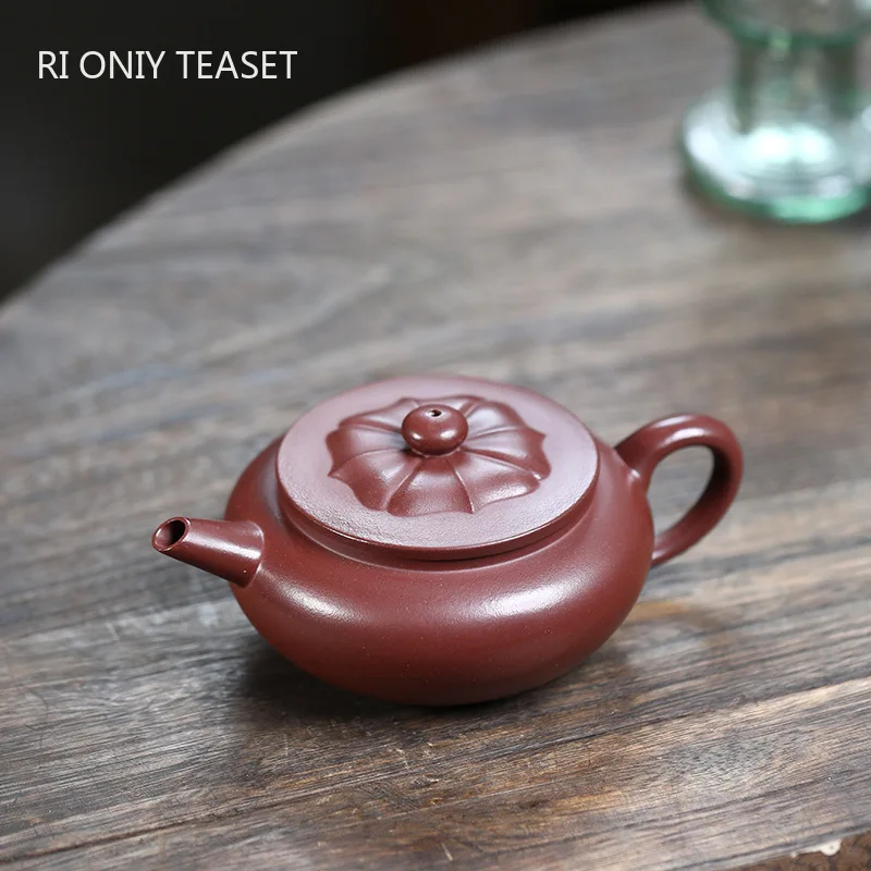 

210ml Yixing Purple Clay Teapot Famous Handmade Tea Pot Beauty Tea Infuser Kettle Chinese Authentic Raw Ore Zisha Tea Set