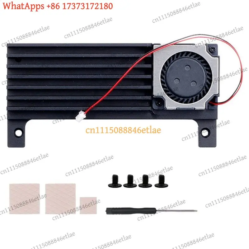 LKB  Aluminum Alloy Case with Heatsink & 5V Cooling Fan for Orange Pi Zero 3W Passive+Active Cooling Enclosure