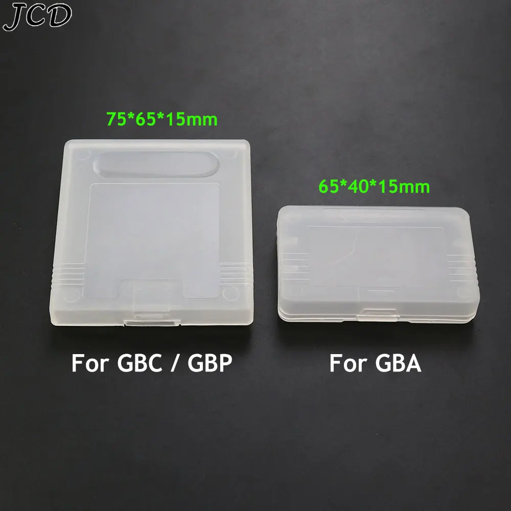 JCD-estuche de plástico para Cartucho de juego, 10 piezas, para GameBoy Color GBC GBA GBP, caja protectora transparente antipolvo