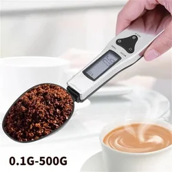 Báscula Digital para cocina, cuchara de medición electrónica con pantalla LCD grande, accesorios para cocina, 500G/0,1G