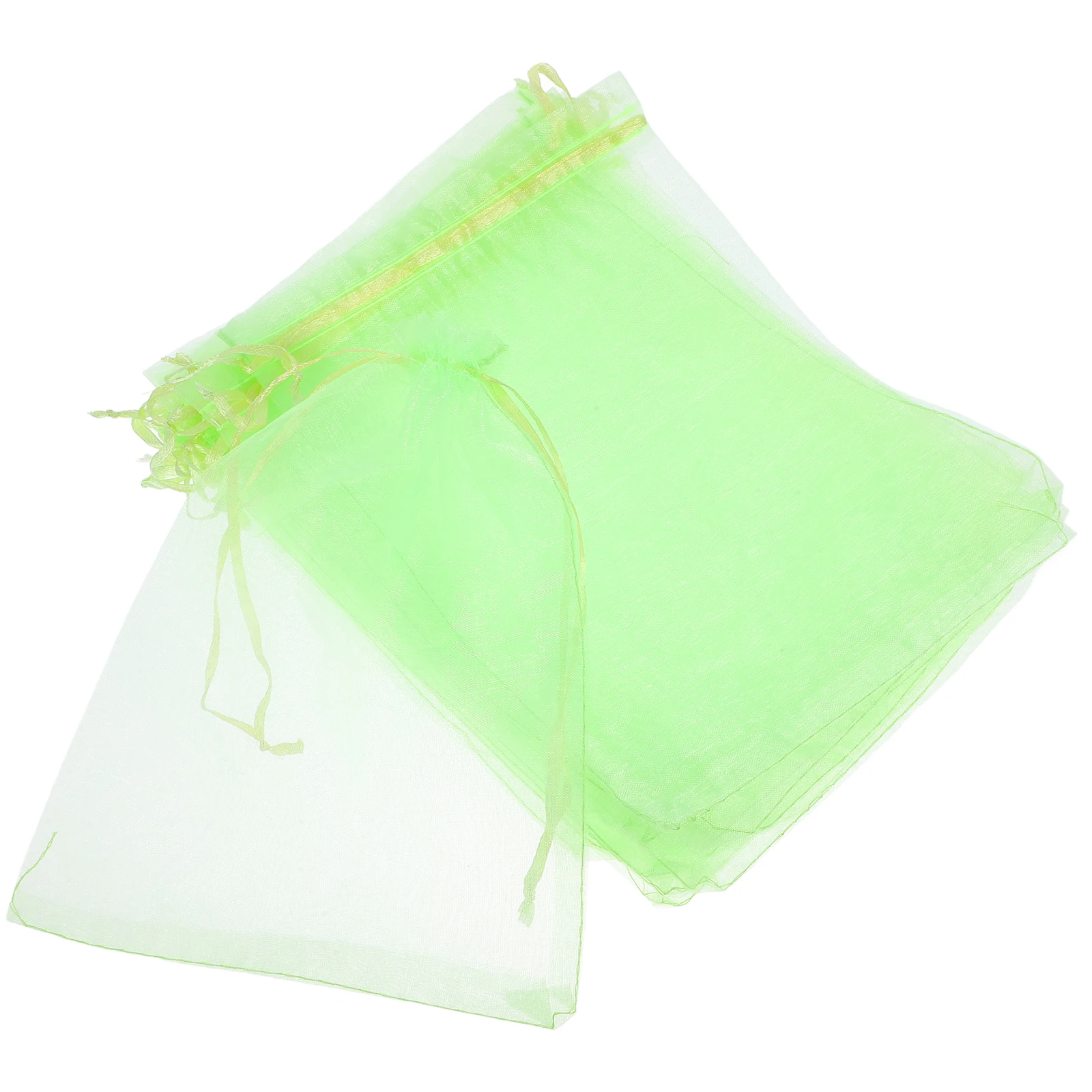 

30 Pcs Garden Netting Fruit Mesh Bag Bags with Drawstring for Vegetable Protection Trees Light Green Flower
