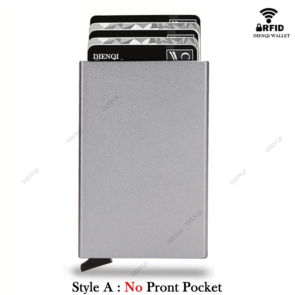 Rfid Kreditkarte Halter Für Männer Brieftasche Dünne Schlanke Pop Up Aluminium Anti Diebstahl ID Karteninhaber Herren Geldbörsen Tragbare Mini Fall Männlich – Detail 14