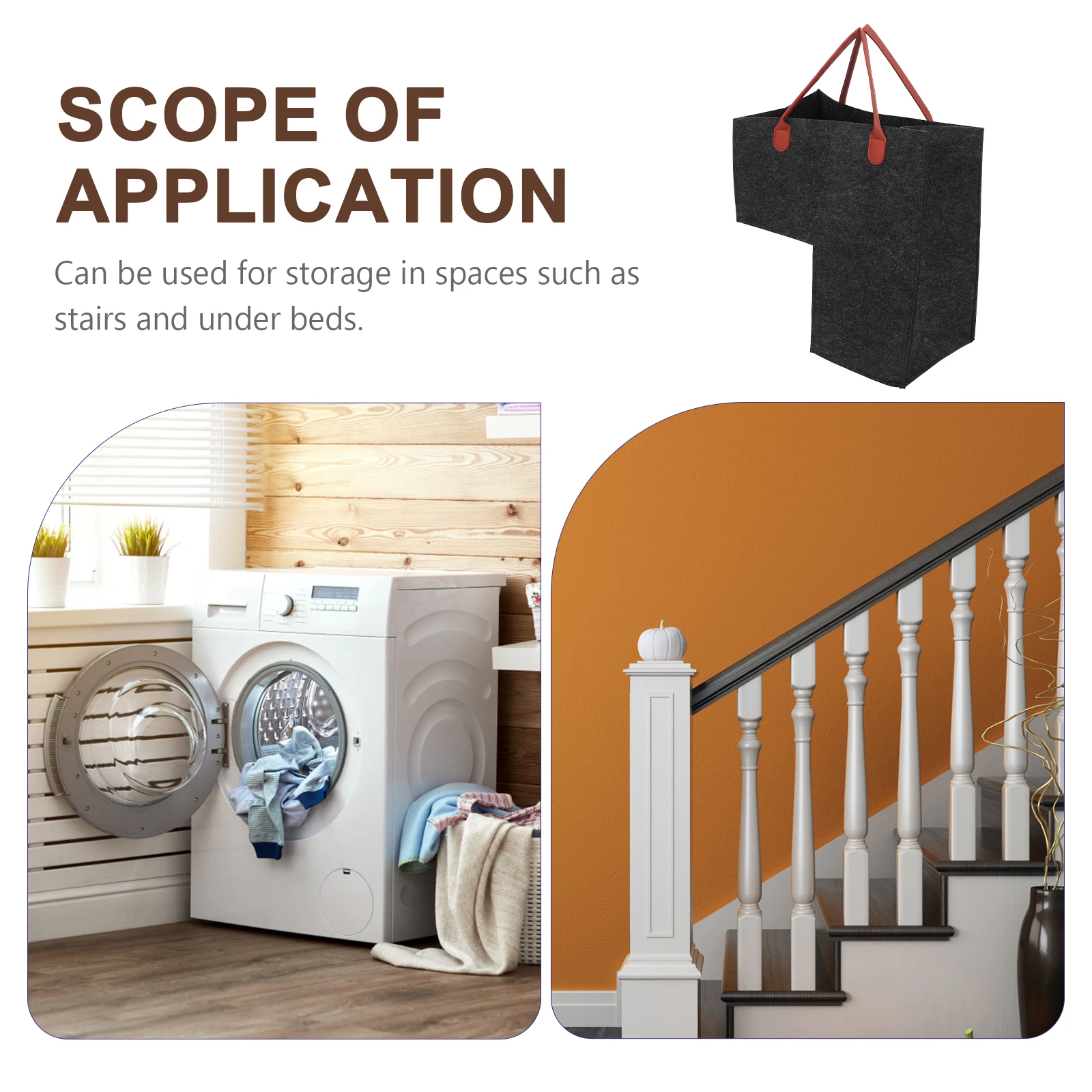 

Stair Storage Basket Deep Gray Large Capacity Home Organizer Baskets For Clothes Toys Books Laundry Tote Container