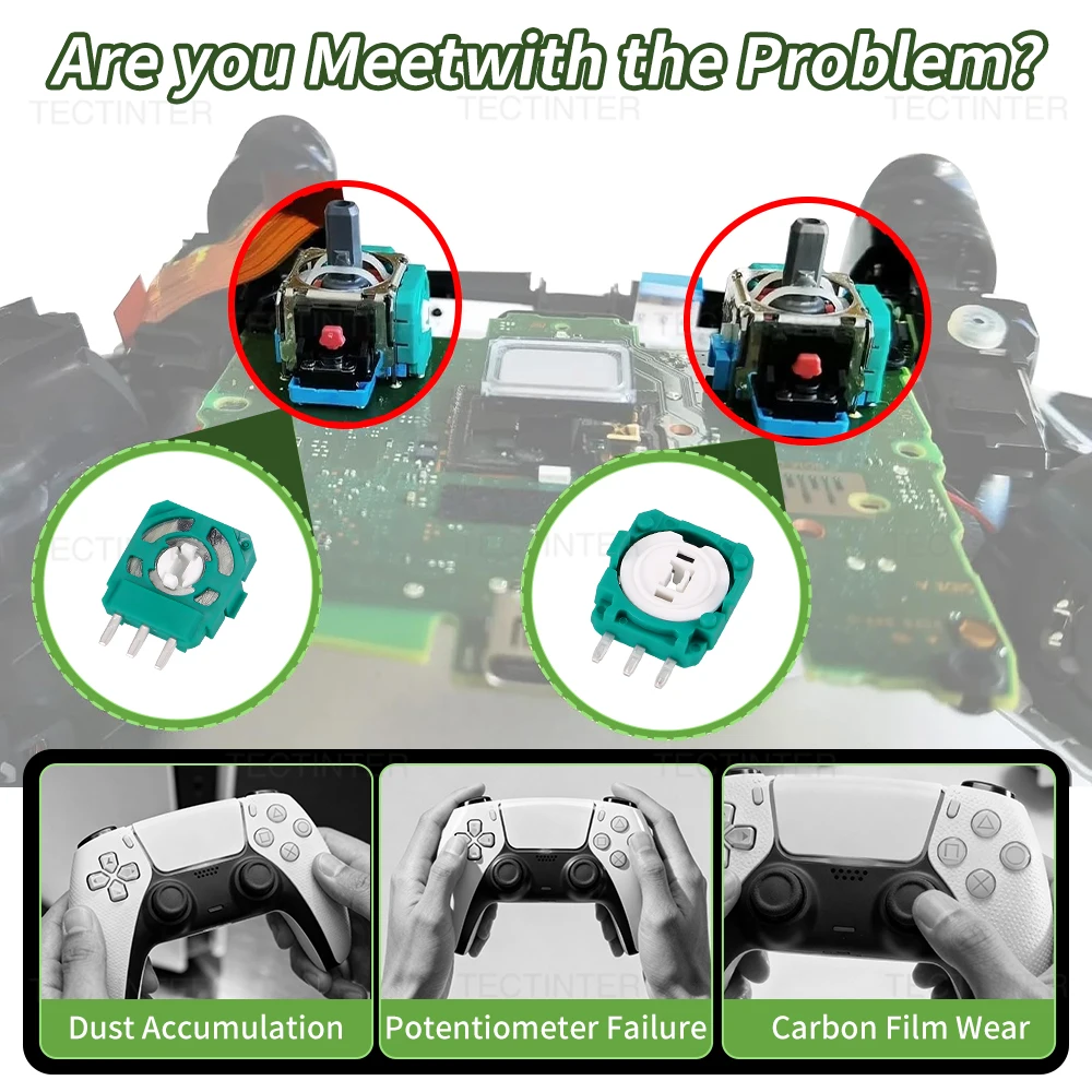 10-50PCS Analog Joystick Potentiometer 2K3 Ohm Replacement for Dualsense PS5 Controller Module Sensor Repair Parts Accessories image 3