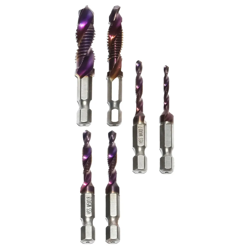 Torneira Composta para Perfuração e Tapping, HSS Screw Bit, Torneira Composta, Hex Shank