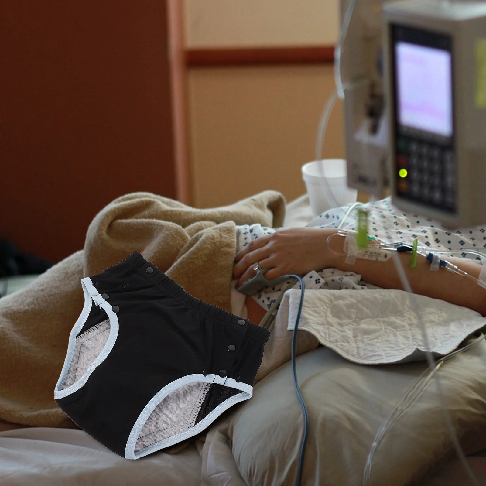 

Reusable Adult Diaper Washable Leakproof Elastic Cloth Diaper Breathable Elderly Incontinence Urinal Pant for Hospital Home Use