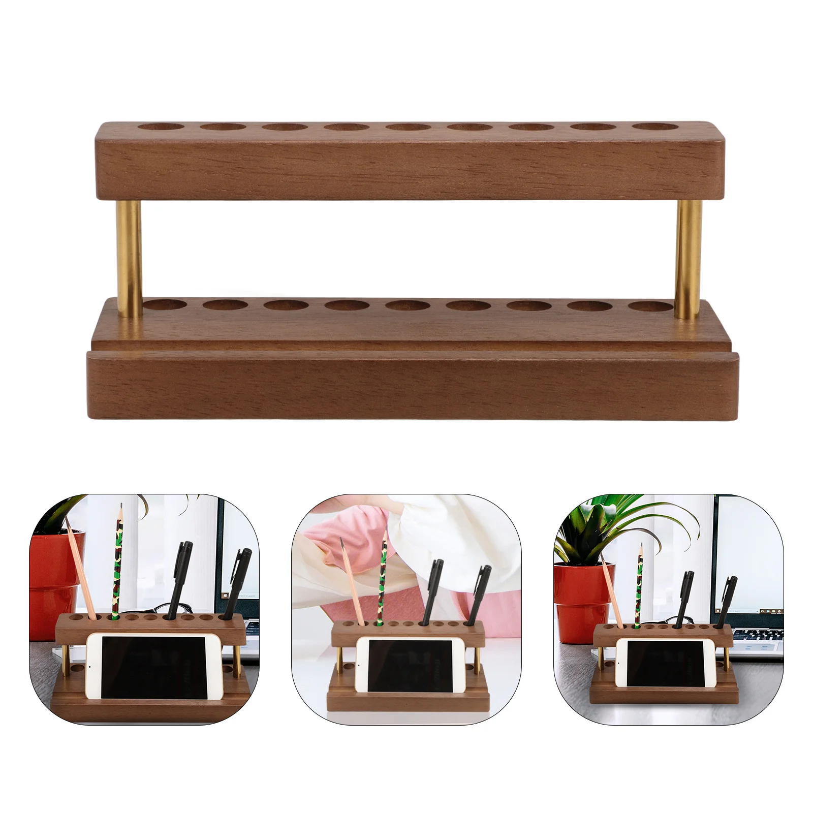 

Solid Wood Paint Holder Storage Rack Acrylic Paint Organizer Pigment Bottle Stand Brush Organizer for Home School Use