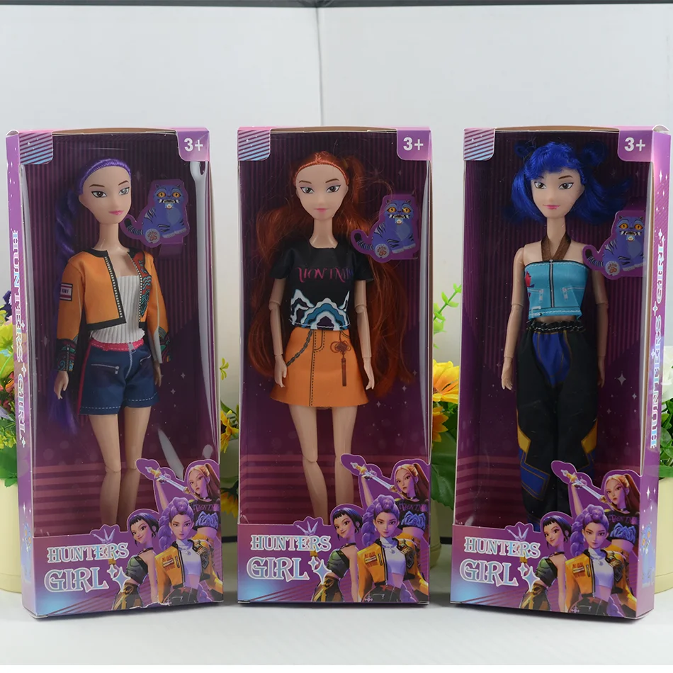 11.8인치 케이팝 데몬 헌터즈 비닐 피규어 신상품 K-POP 데몬 슬레이어 미니어처 인형 루미밀라 조이 데스크탑 장식품 선물