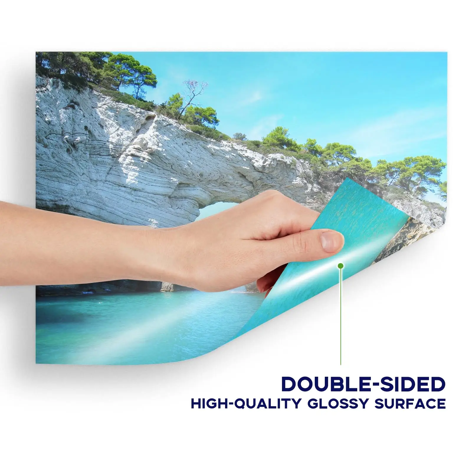 KRYON 양면 광택 사진 용지 50매 8.3x11.7인치 120 GSM 잉크젯 프린터용, 사진, 달력 및 공예용