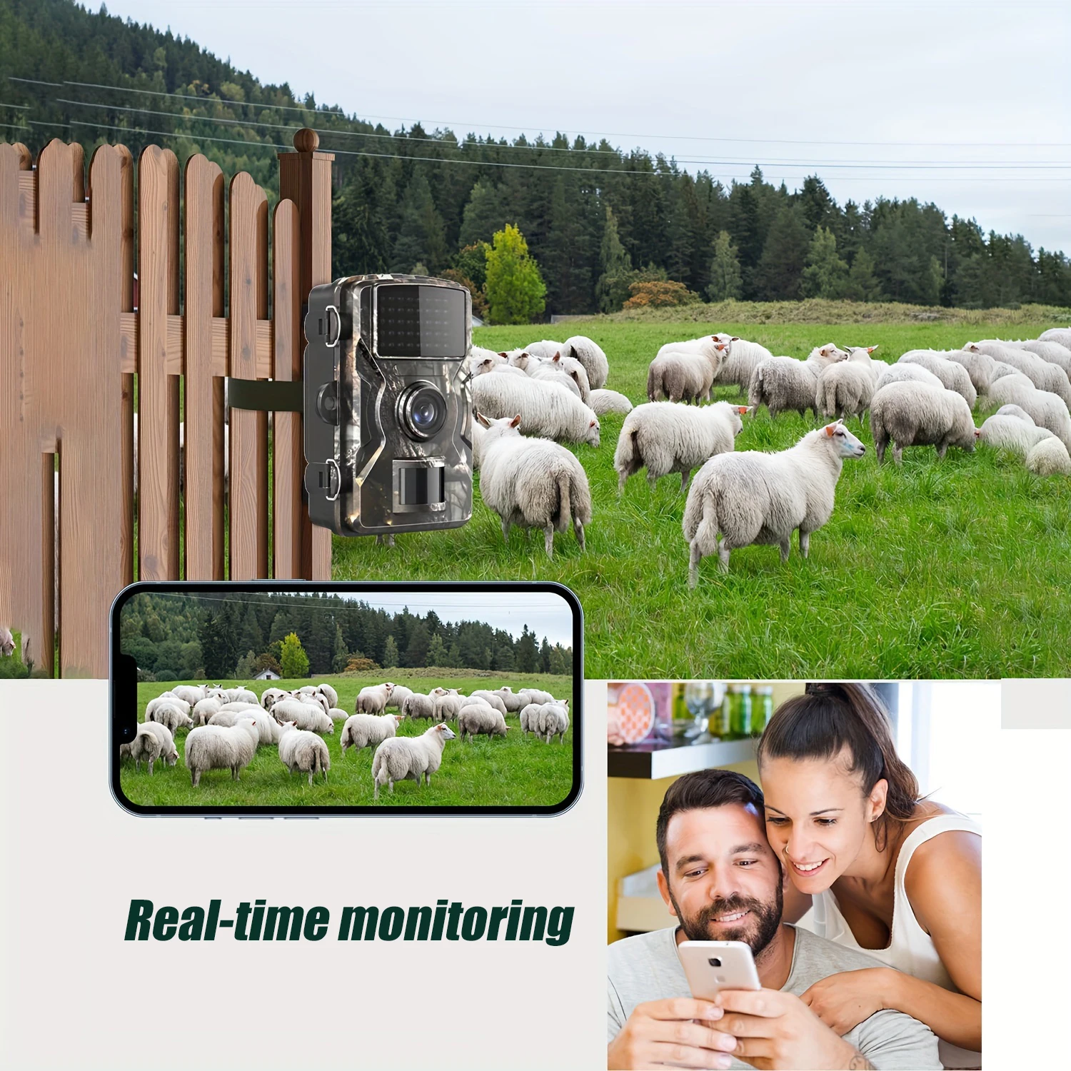 Kamera Perburuan 1080P Tahan Air dengan Penglihatan Malam Inframerah dan Pemicu Gerak untuk Pemantauan Satwa Liar dan Pengawasan Luar Ruangan