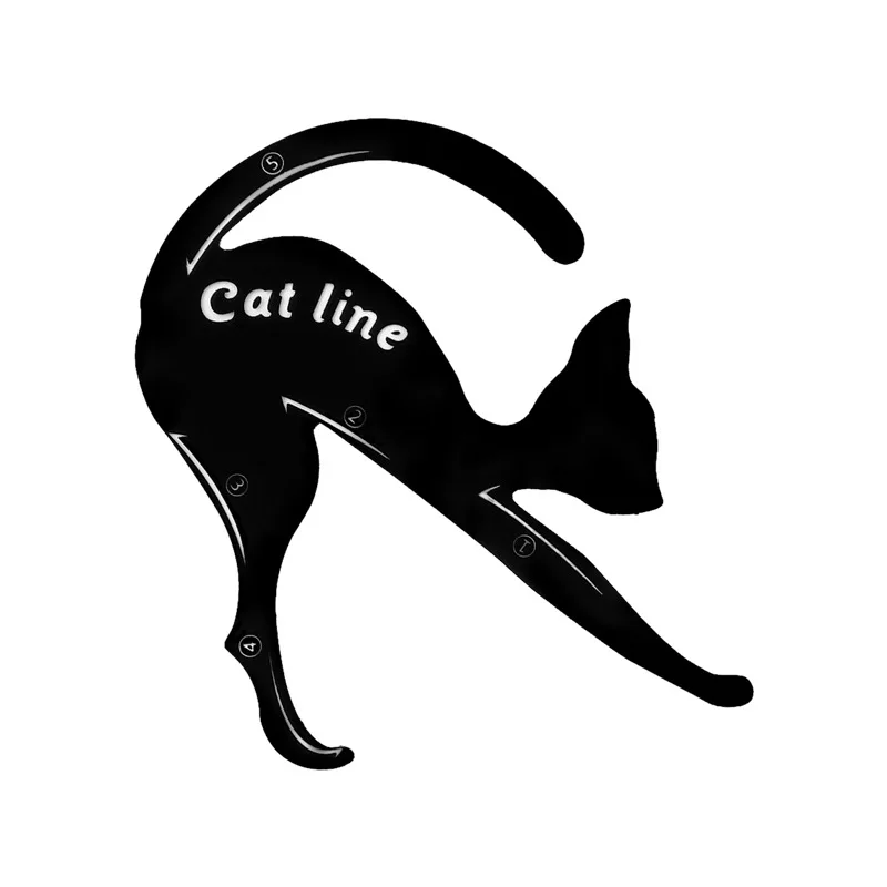 Cat Line Eyeliner Stencils, Black Pro Eye Makeup Tool, Eye Template, Shaper Model, Fácil de Make Up, Card