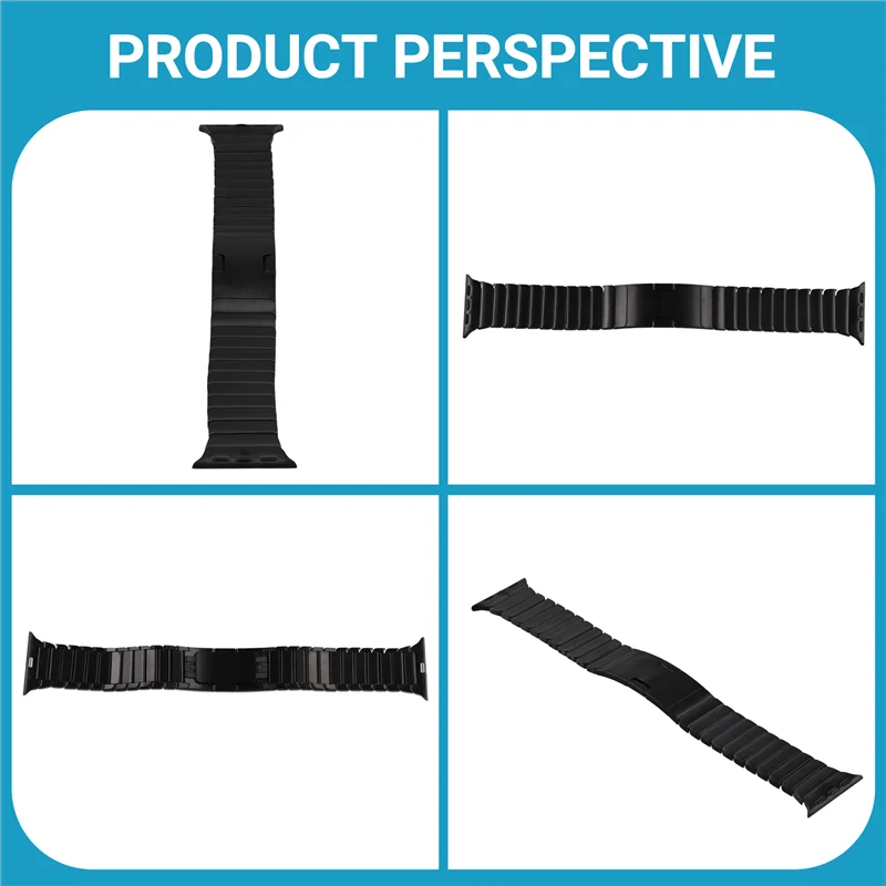 시계 밴드 용 ABJF-스트랩 38Mm 스테인레스 스틸 팔찌 Iwatch 9 밴드 팔찌 손목 밴드 교체 액세서리