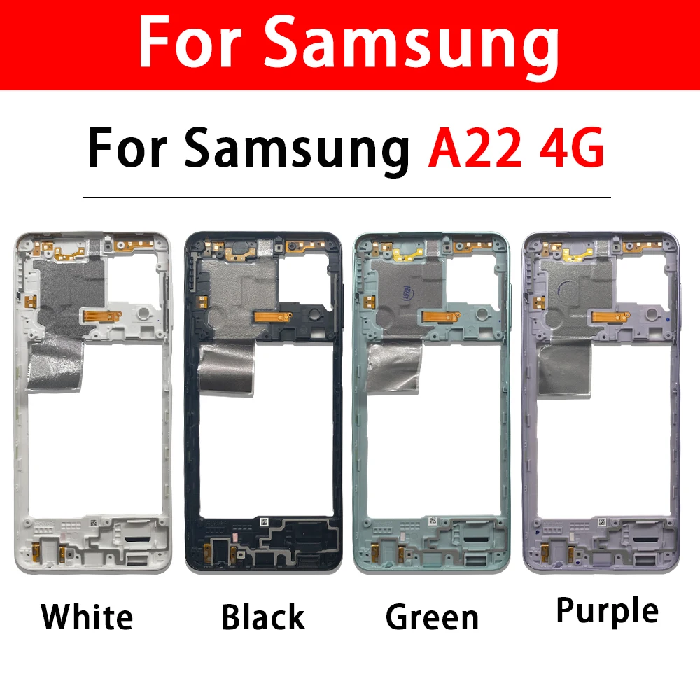 

For Samsung A22 4G 5G Middle Frame Holder Housing Replacement Repair Parts