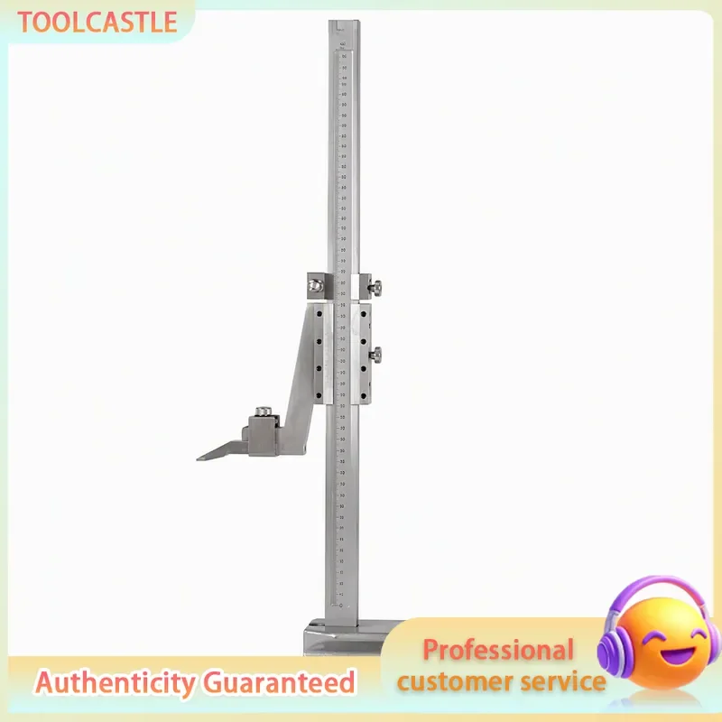 0-200mm 0-300mm Carbon Steel Vernier Height Gauge with Stand Precision Measuring Tool Scriber Ruler for Workshop